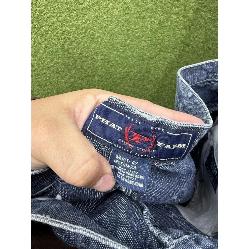 Vintage Phat Farm Jeans Mens 42x34 Blue Carpenter Loose Baggy Fit Y2K 90s Denim